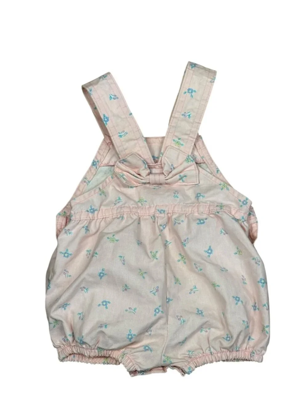 90s Osh Kosh B Gosh Pink Floral Baby Bubble Romper 18M Cotton USA